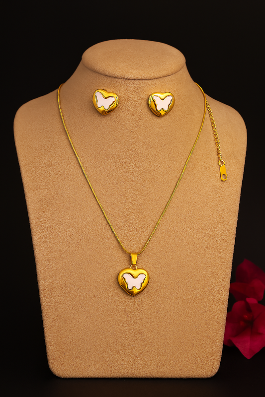 FlutterHeart Duo Necklace Set