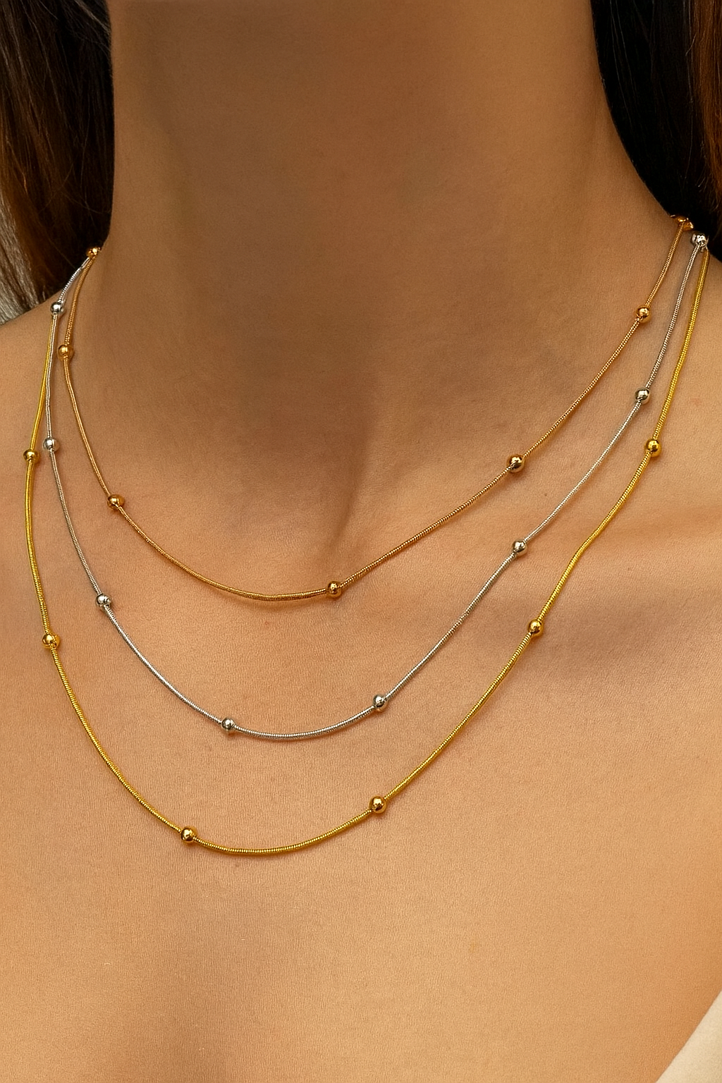 Trinity Glow Layered Necklace
