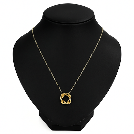 Twisted Circle Pendant Necklace
