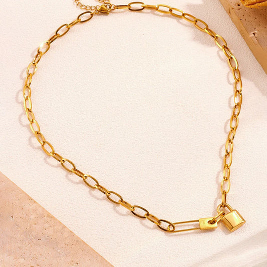 Lock & Link Bold Chain Necklace