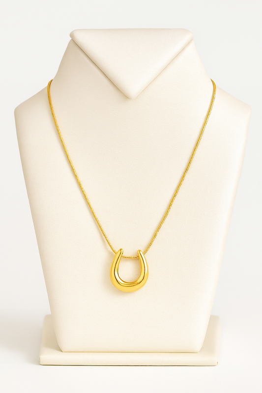 Celeste Glow Crescent Necklace