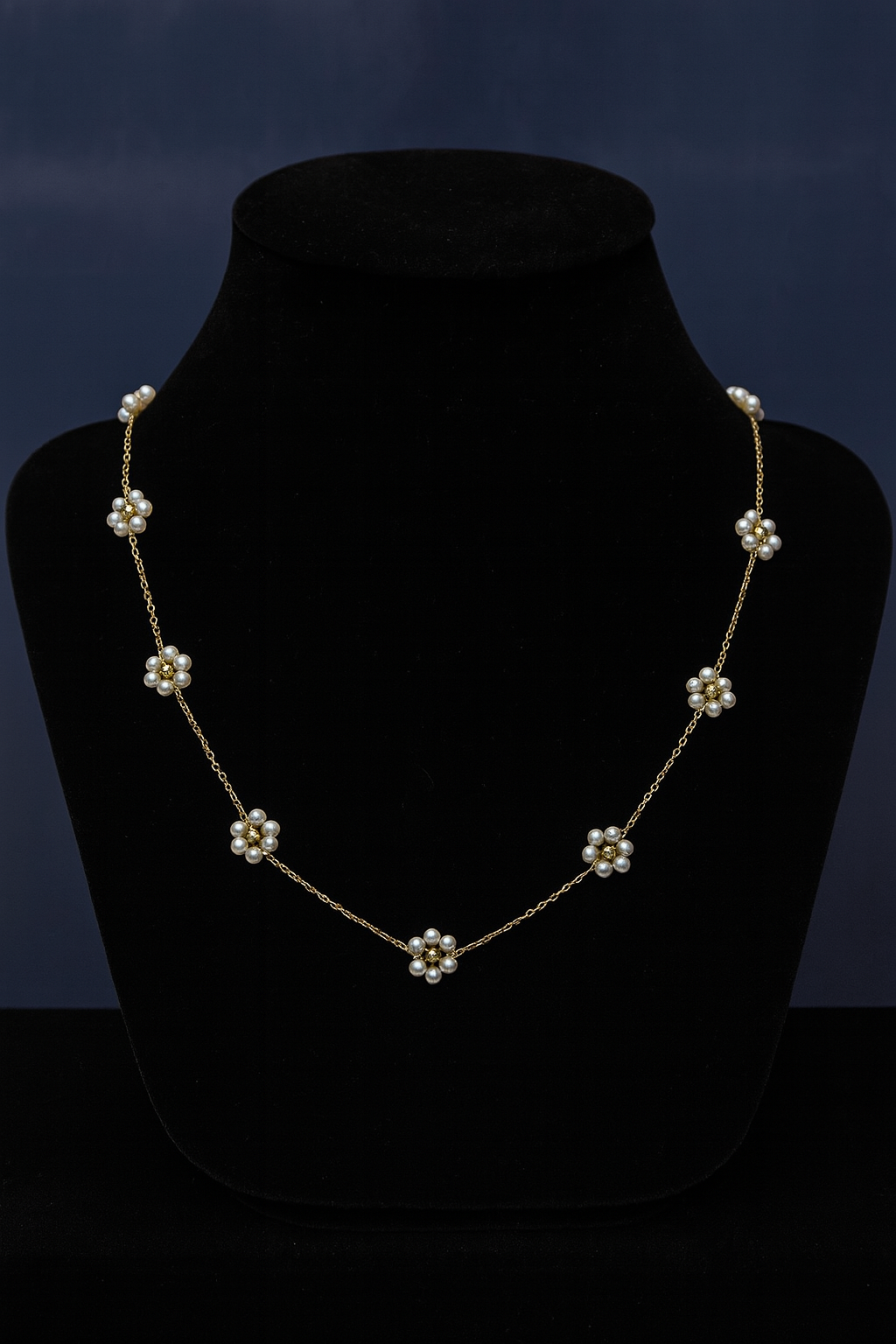 Pearl Blossom Chain Necklace