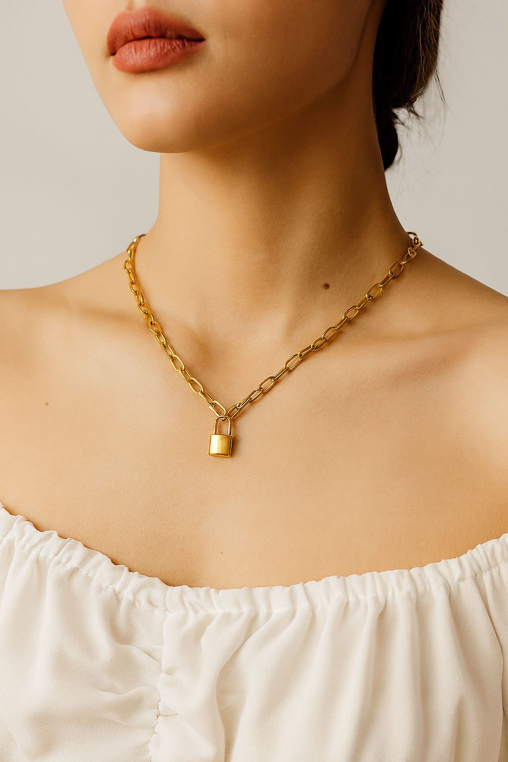 Lock & Link Bold Chain Necklace