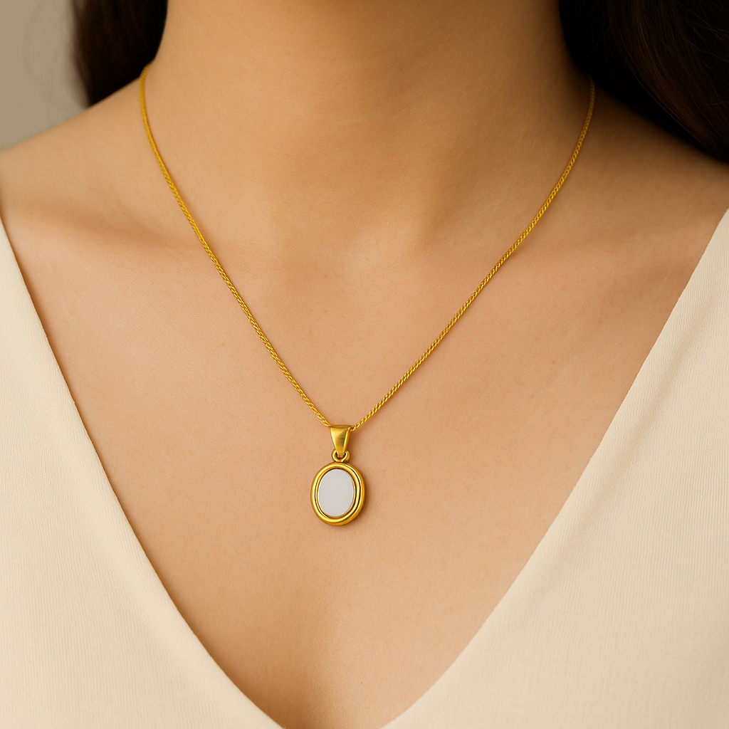 White Shell Pendant Necklace