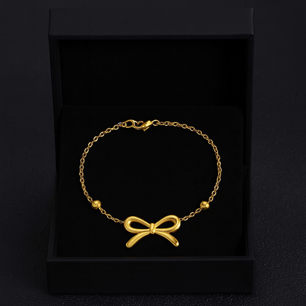 Golden Ribbon Charm Set
