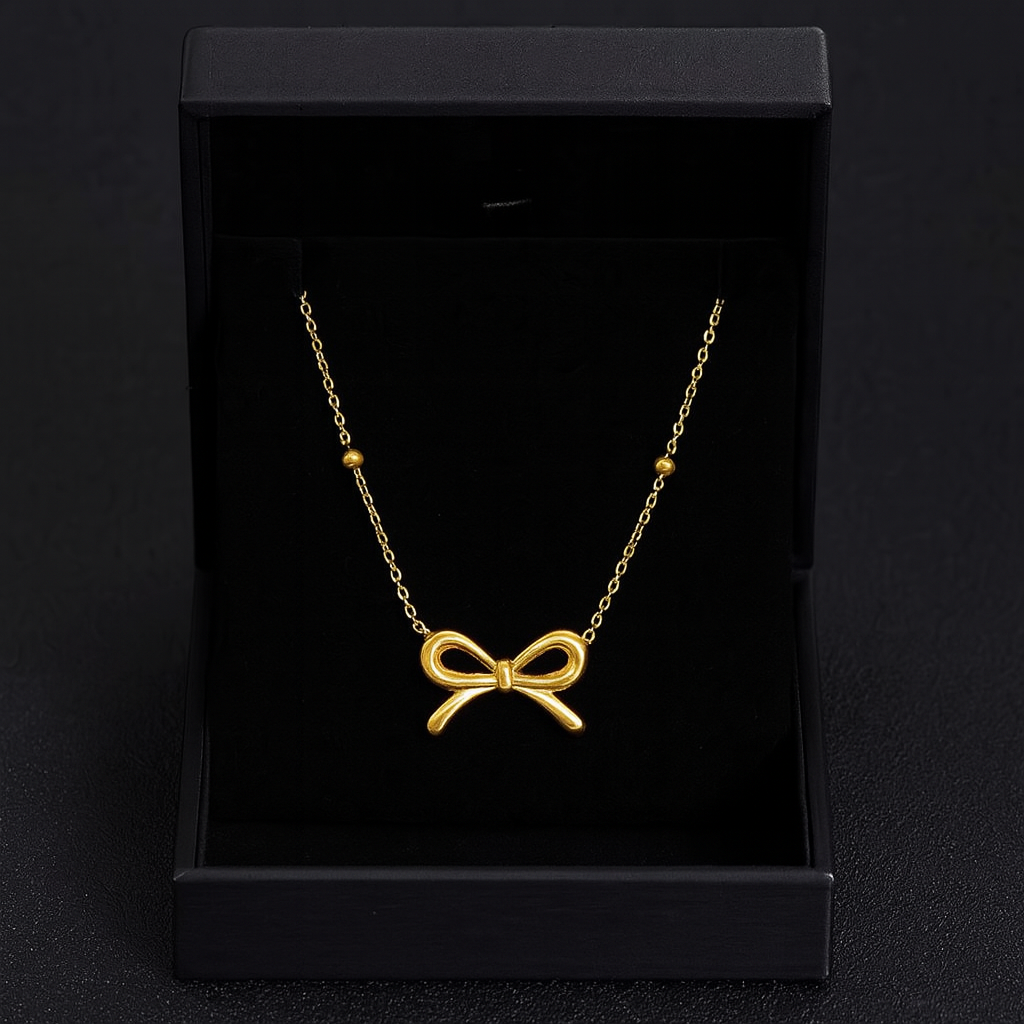 Golden Ribbon Charm Set